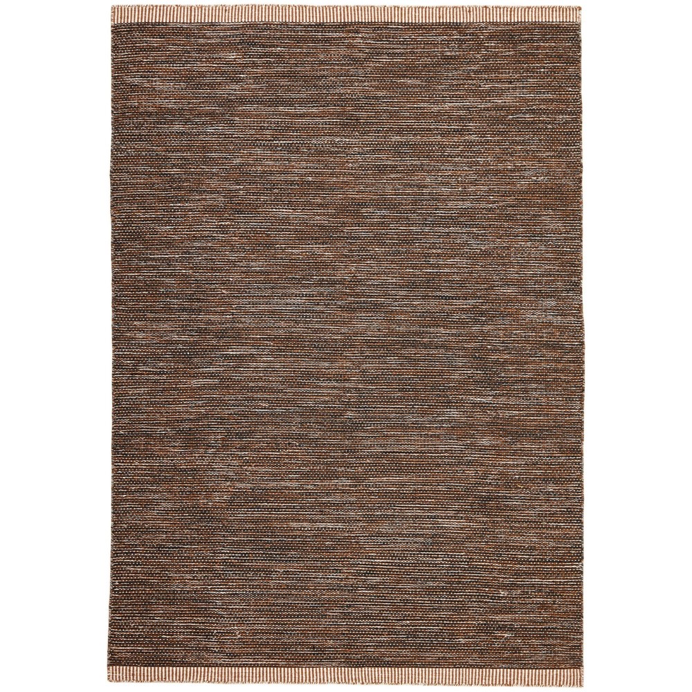 Atlas Modern Kilims Wool Cotton Rug in Brown White